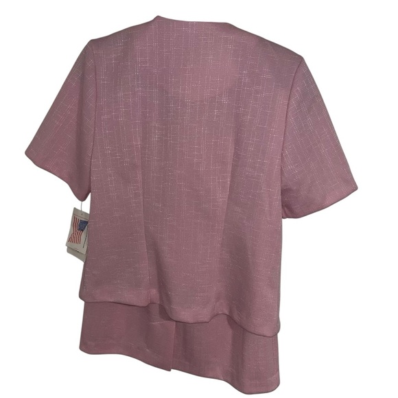 Vintage Nancy II Pink Pencil Skirt Suit Set NWT 8 Pearl Blazer Jacket USA new - Picture 3 of 10